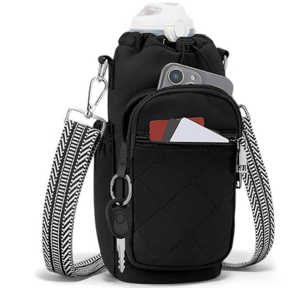 Water Bottle Carrier Bag with Phone Pocket for Stanley Cup 40/30oz