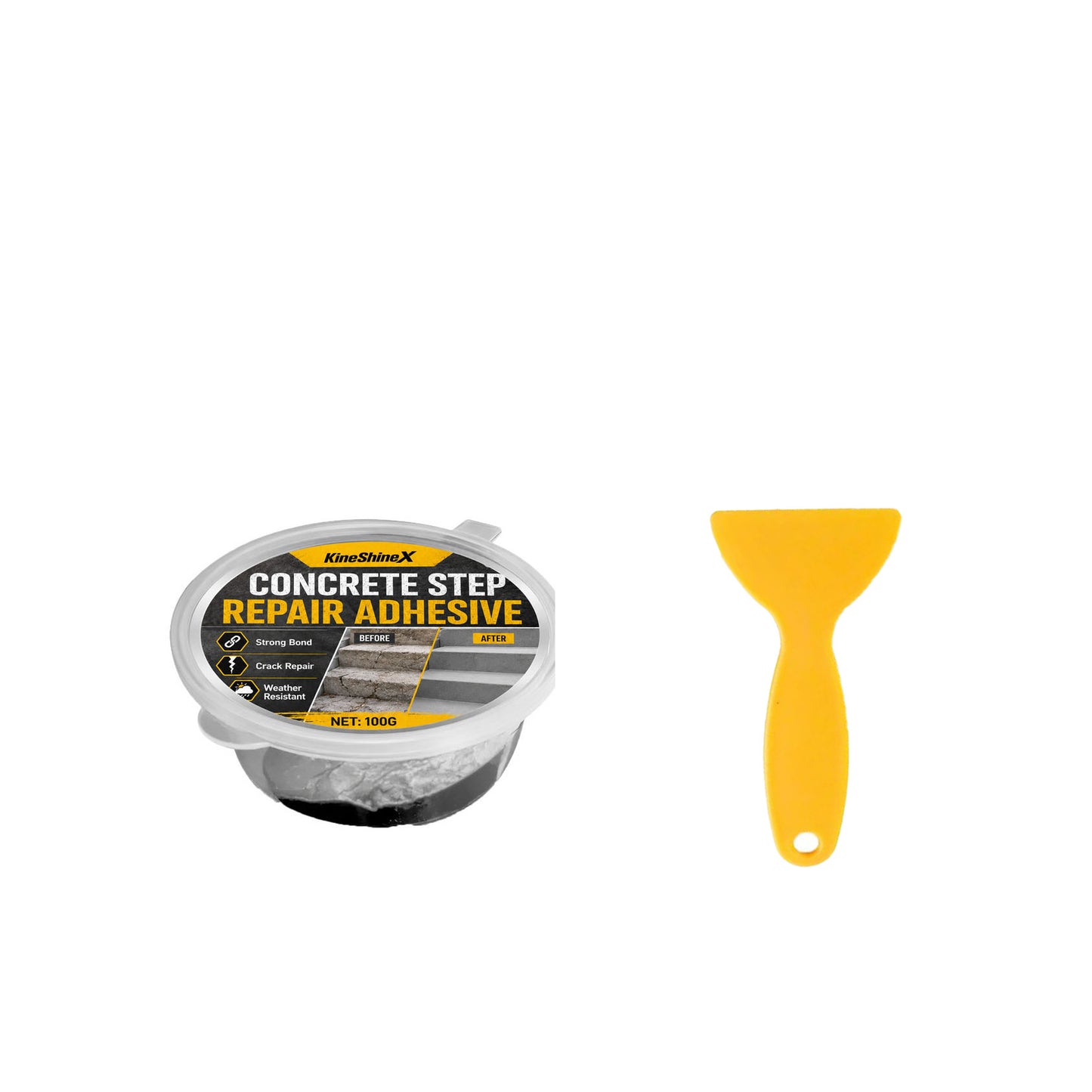 🧱One application solves all your stair crack problems! High-strength concrete repair adhesive