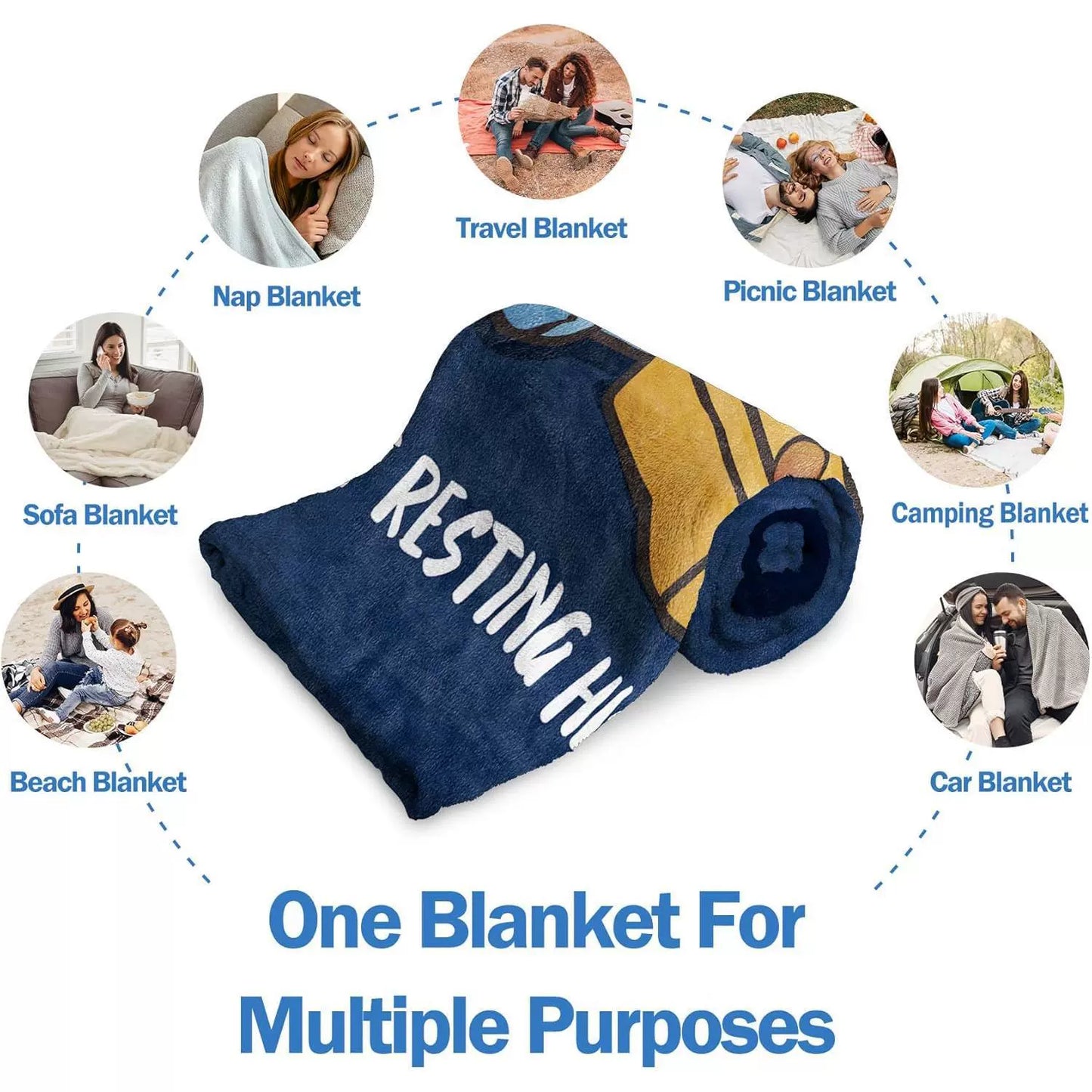 🔥Hot Sale 49% off😴🛋️ Funny Gift Dad Is Not Sleeping Flannel Blanket