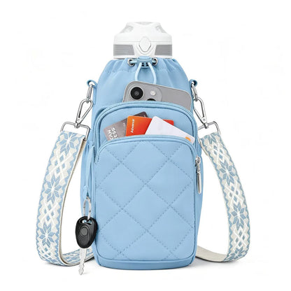 Water Bottle Carrier Bag with Phone Pocket for Stanley Cup 40/30oz