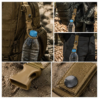 ⛰️Outdoor Water Bottle Carabiner Clips with Carabiner Buckle