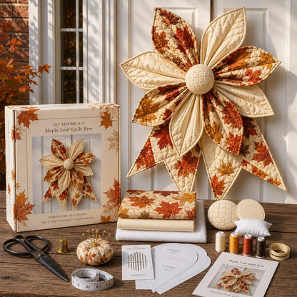 🎀DIY Oversized Quilted Bow Kit – Complete 23–25 Inch Sewing Set🍁✨