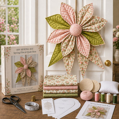 🎀DIY Oversized Quilted Bow Kit – Complete 23–25 Inch Sewing Set🍁✨