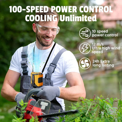 Upgrade Rechargeable Waist Fan with Power Bank