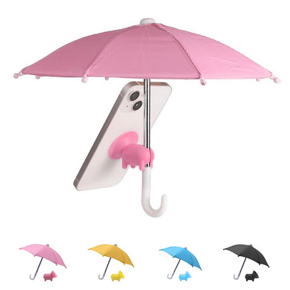 🏖️Phone Umbrella for Sun with Cute Piggy Suction Cup