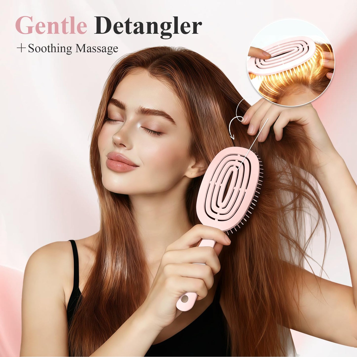 Self-Cleaning Anti-Tangle Brush