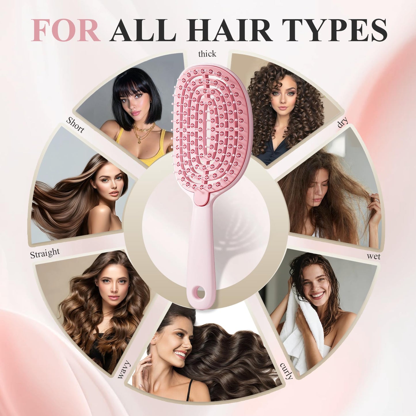 Self-Cleaning Anti-Tangle Brush