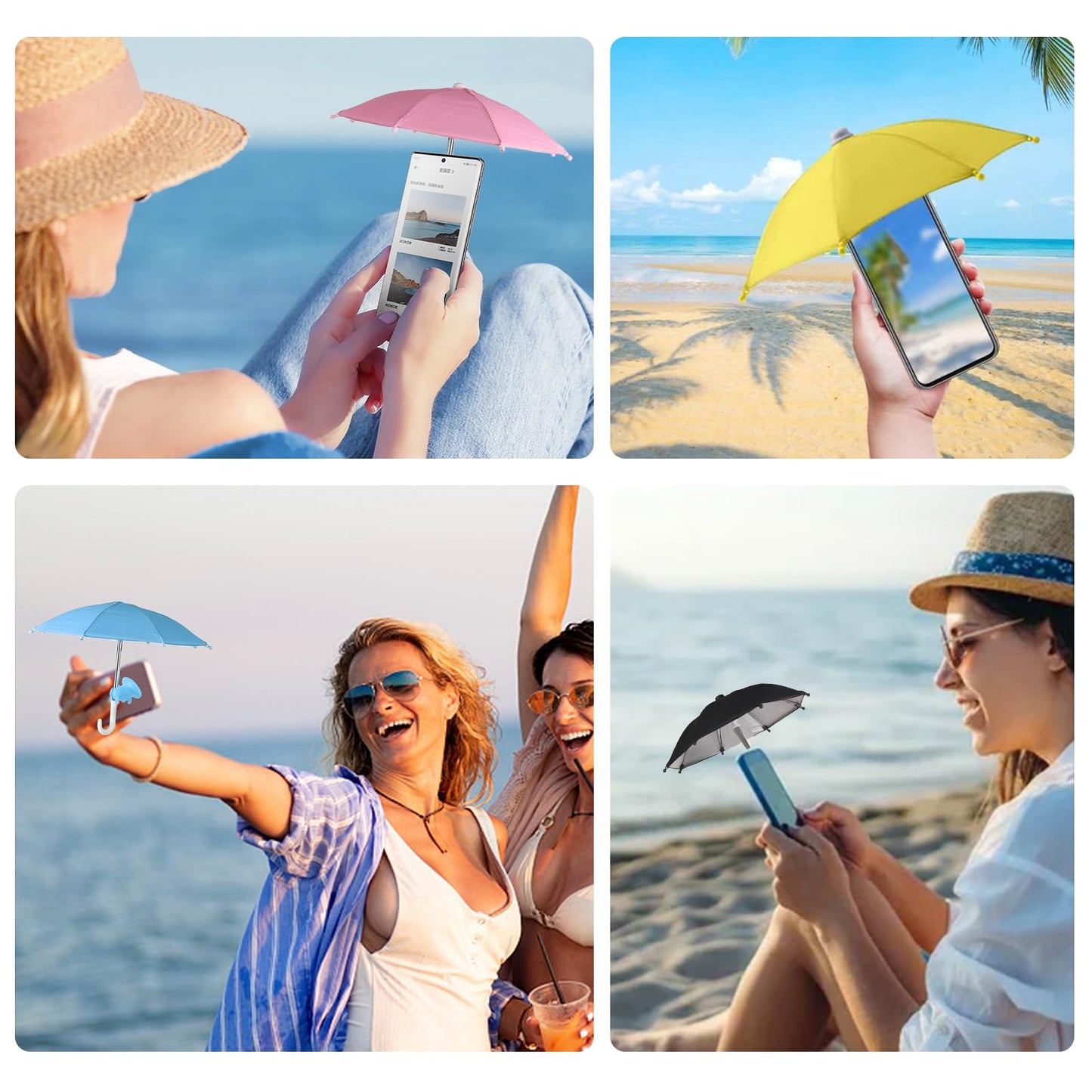 🏖️Phone Umbrella for Sun with Cute Piggy Suction Cup