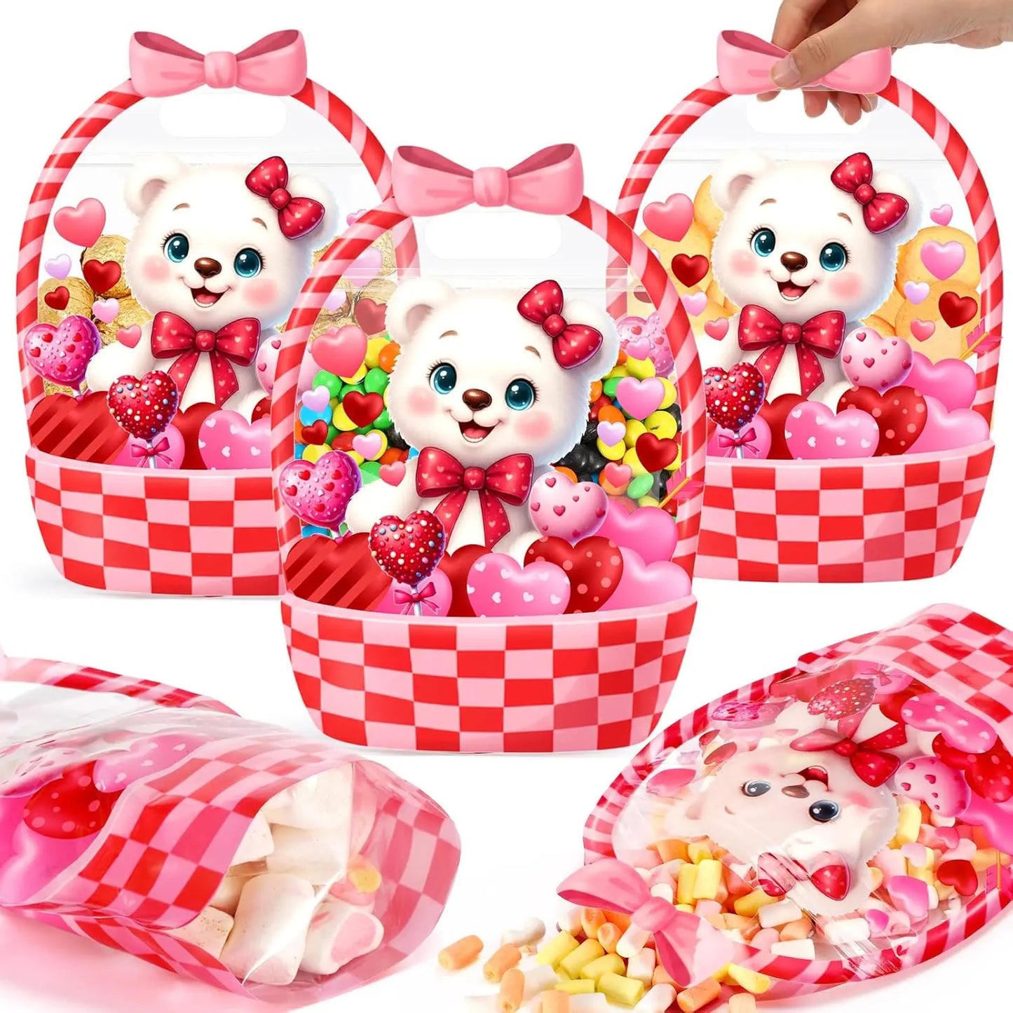 Halloween Goodie Bags Plastic Candy Gift Bags with Handle