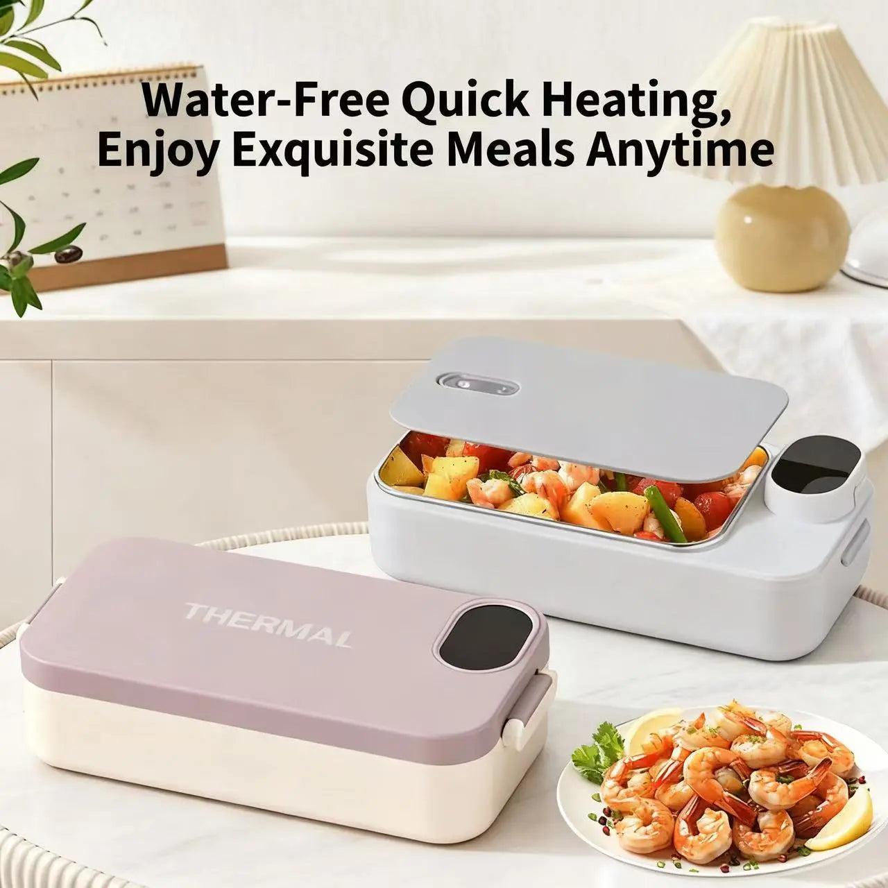 ✨ Portable Electric Lunch Box – Self-Heating, 7200mAh, 304 Stainless Steel 🔋