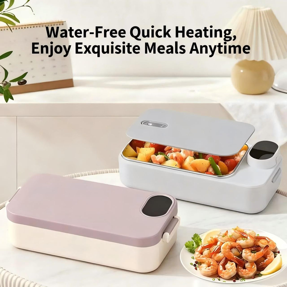✨ Portable Electric Lunch Box – Self-Heating, 7200mAh, 304 Stainless Steel 🔋