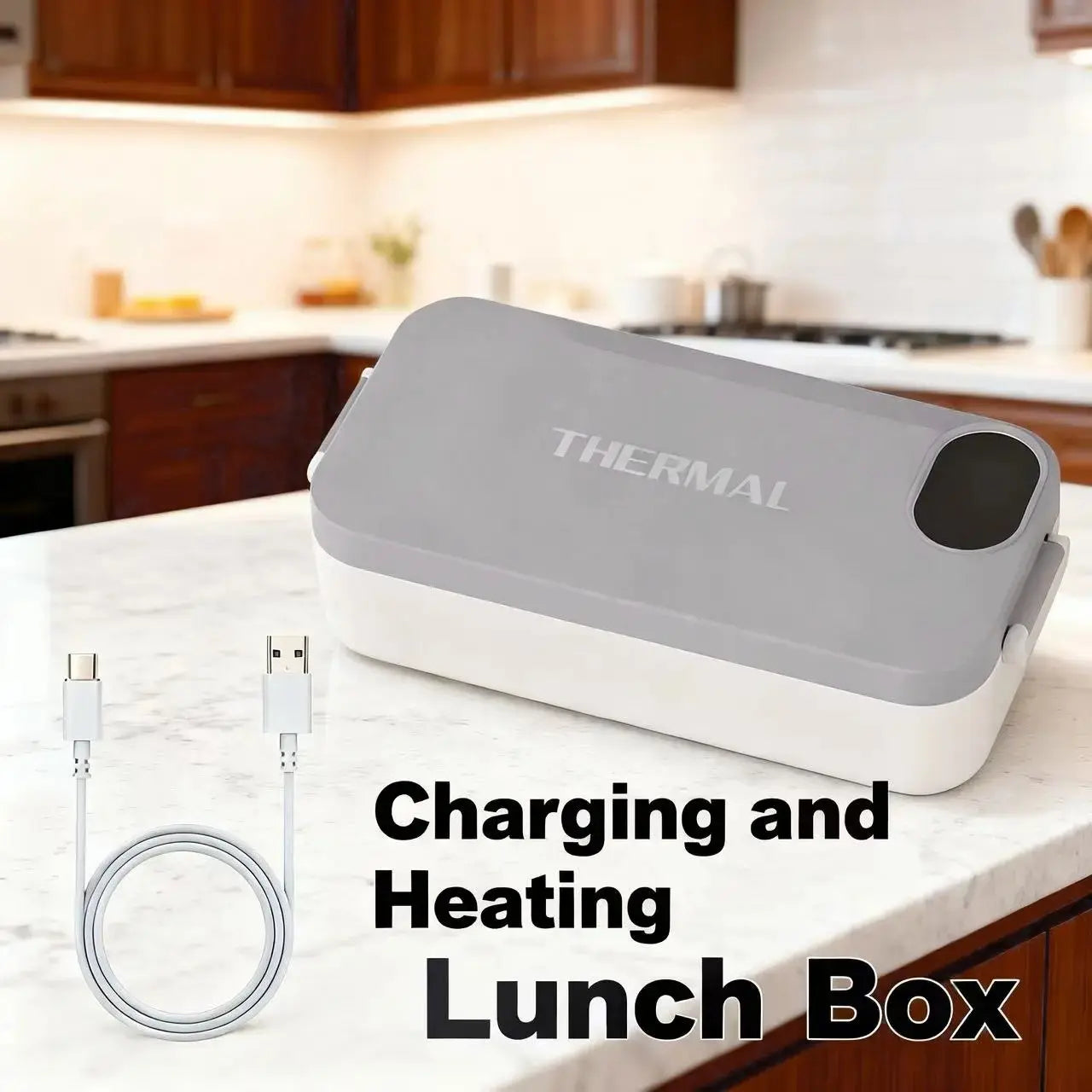 ✨ Portable Electric Lunch Box – Self-Heating, 7200mAh, 304 Stainless Steel 🔋