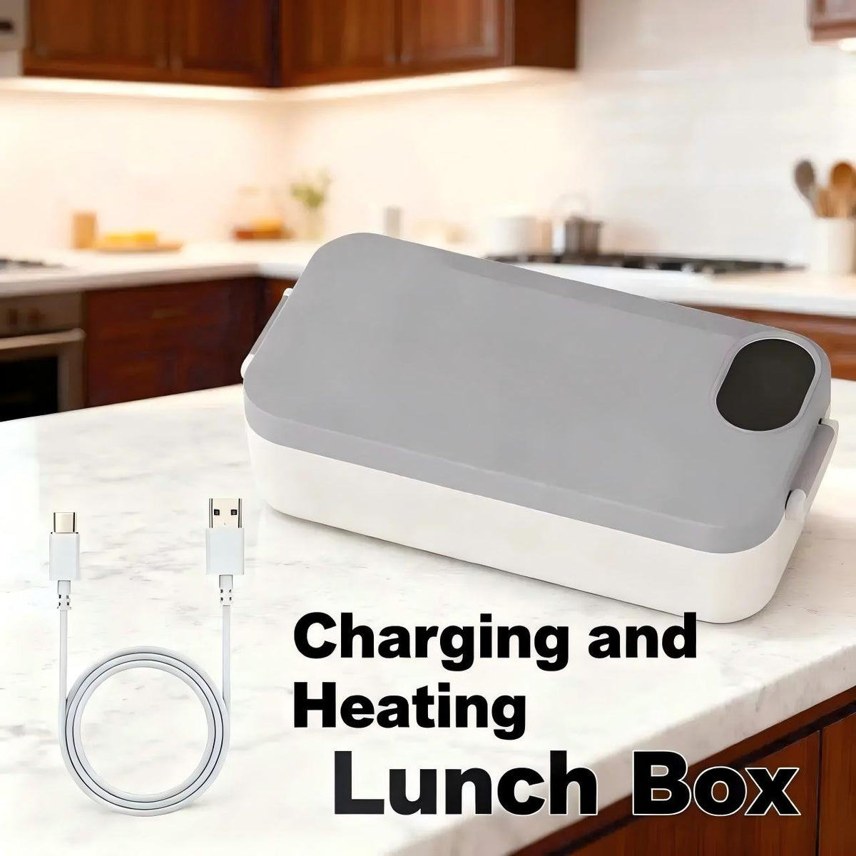 ✨ Portable Electric Lunch Box – Self-Heating, 7200mAh, 304 Stainless Steel 🔋