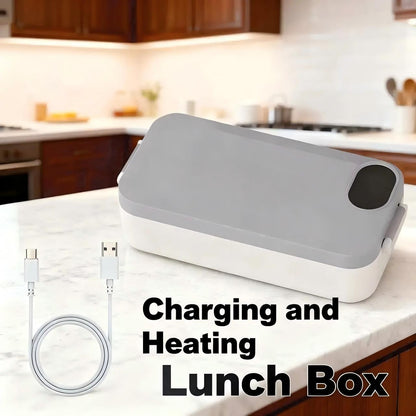 ✨ Portable Electric Lunch Box – Self-Heating, 7200mAh, 304 Stainless Steel 🔋