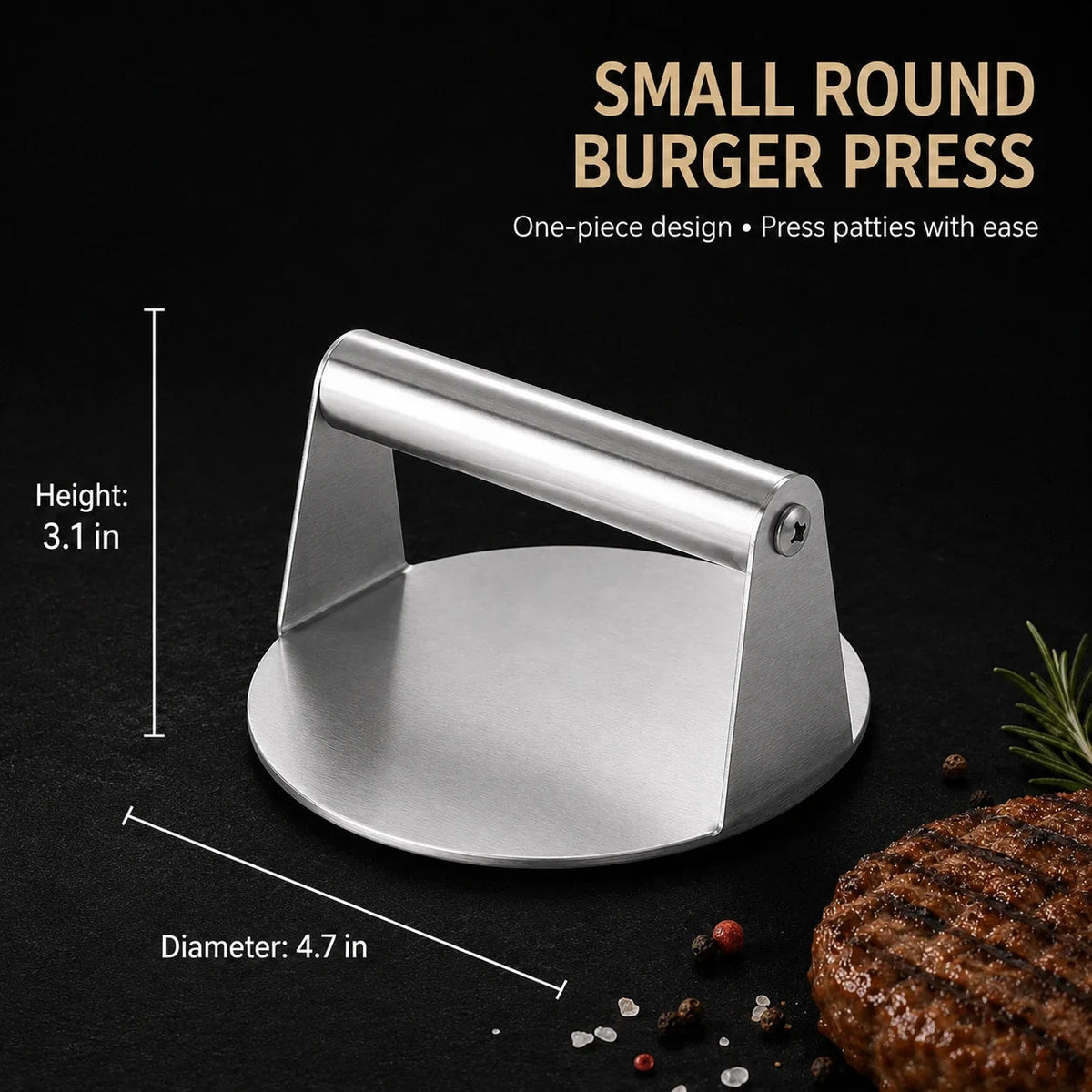 🍔🔥 Stainless Steel Burger Press for Smash Burgers Bacon Steaks and Sandwiches 🥓🥩