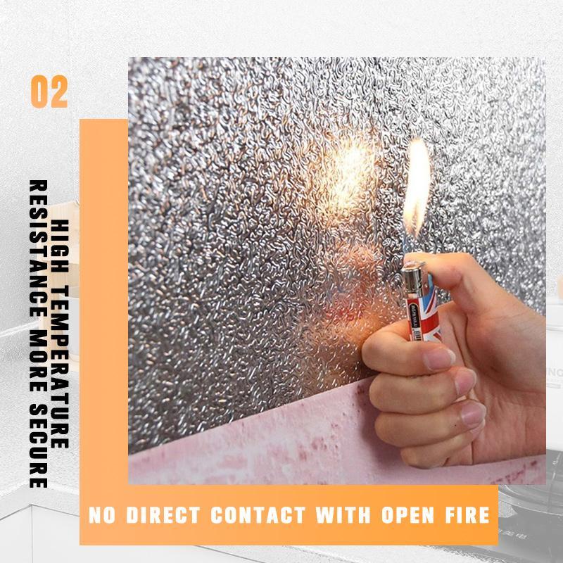 🏠 Premium Aluminum Foil Kitchen Sticker | Waterproof, Oil-Proof & Heat-Resistant DIY Wall & Cabinet Liner ✂️