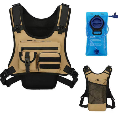 ✨Men’s 2L Tactical Hydration Running Vest – Lightweight Adjustable Chest Pack💧