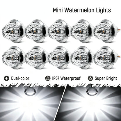LED Watermelon Side Marker Lights 12V-24V Truck Trailer