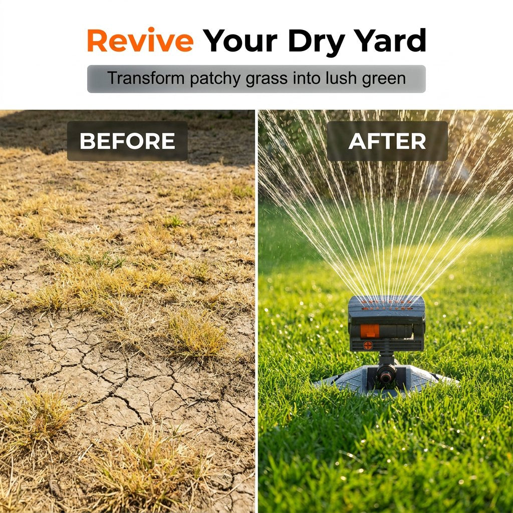 🌱 Adjustable Oscillating Sprinkler - Wide Coverage