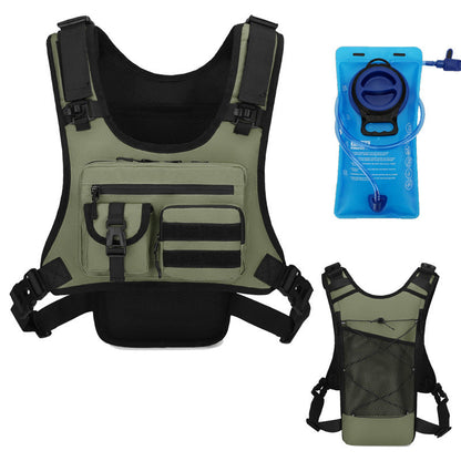 ✨Men’s 2L Tactical Hydration Running Vest – Lightweight Adjustable Chest Pack💧