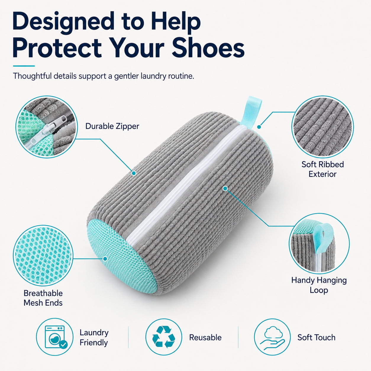 👟Machine-Wash Shoe Cleaning Bag
