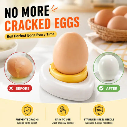 Egg Piercer – One-Press Stainless Steel Egg Pricker for Perfect Hard-Boiled Eggs