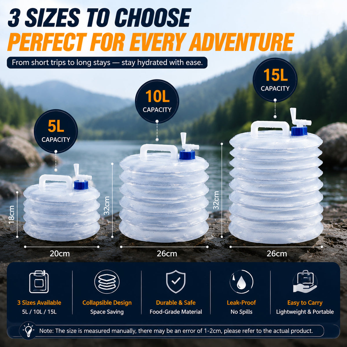 🚀 Ultra-Portable Retractable Water Storage Container ⛺ — Space-Saving Essential for Outdoor Camping! 🌟