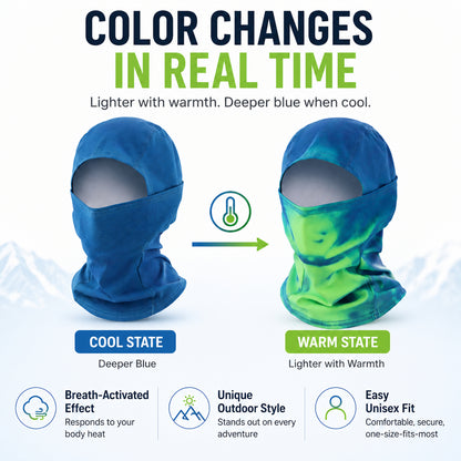 🔥Unisex Heat Reactive Balaclava,Temperature Sensitive Color Changing Mask