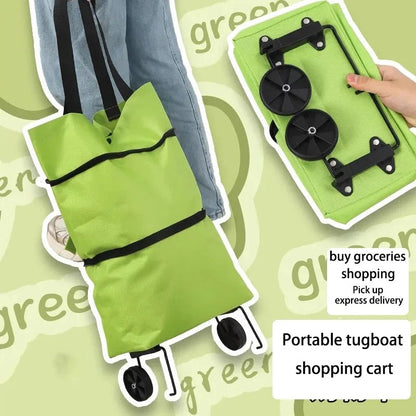 Foldable Rolling Grocery Bag🛒 Carry Less. Roll More. Shop Easier.