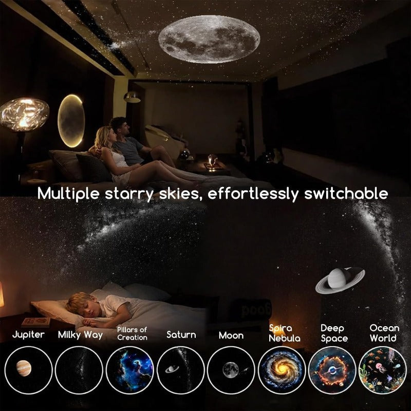 🪐2-in-1 Mini Galaxy Star Projector Night Light