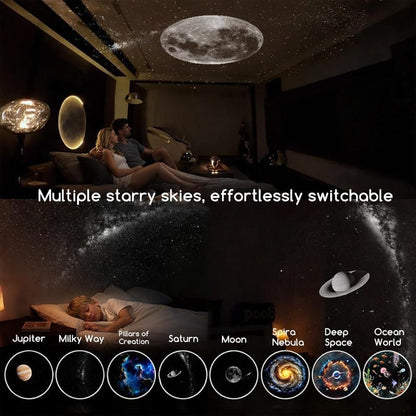 🪐2-in-1 Mini Galaxy Star Projector Night Light