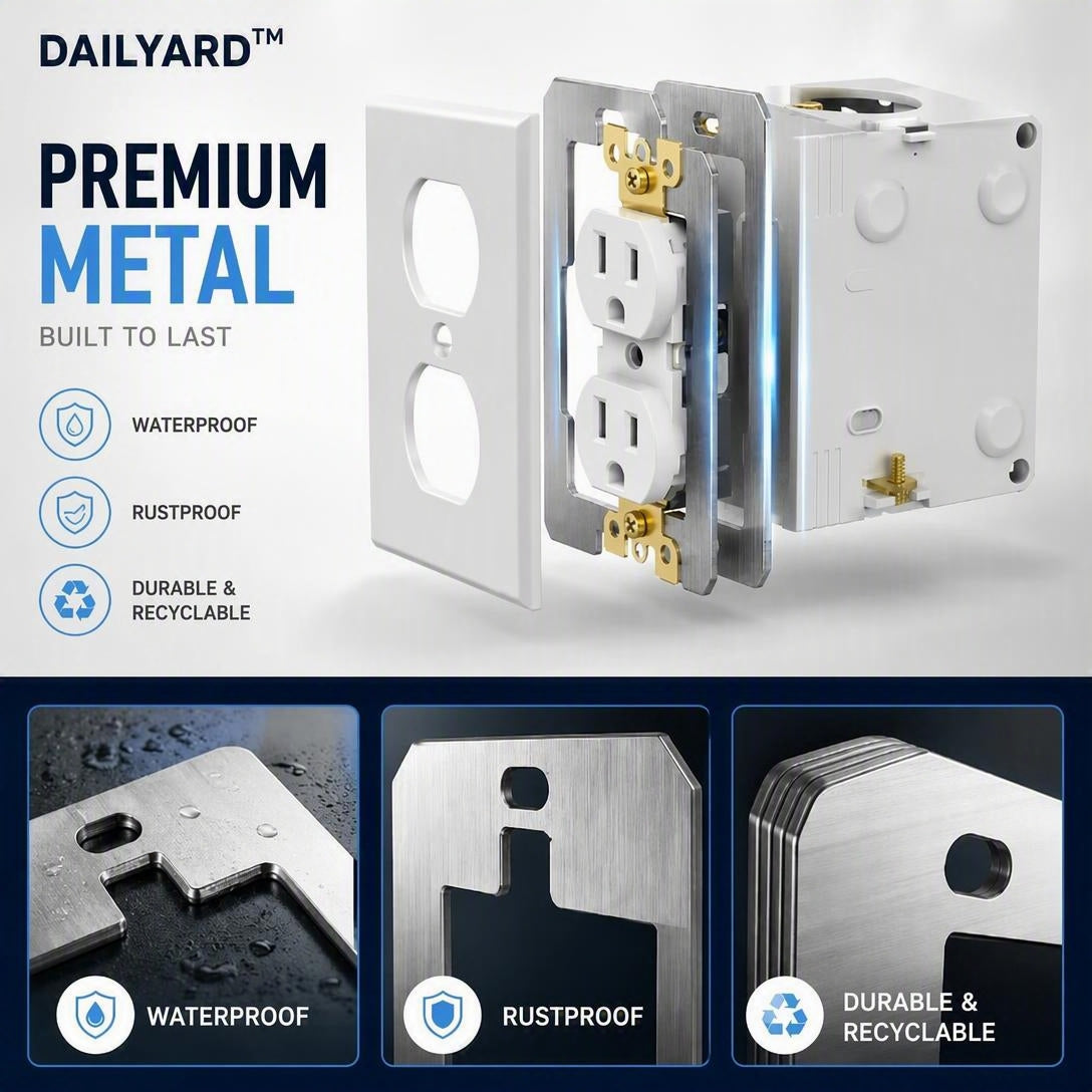 🔩 Heavy-Duty Metal Electrical Outlet Spacers – Flush Mount Leveling Plates for Loose or Recessed Boxes