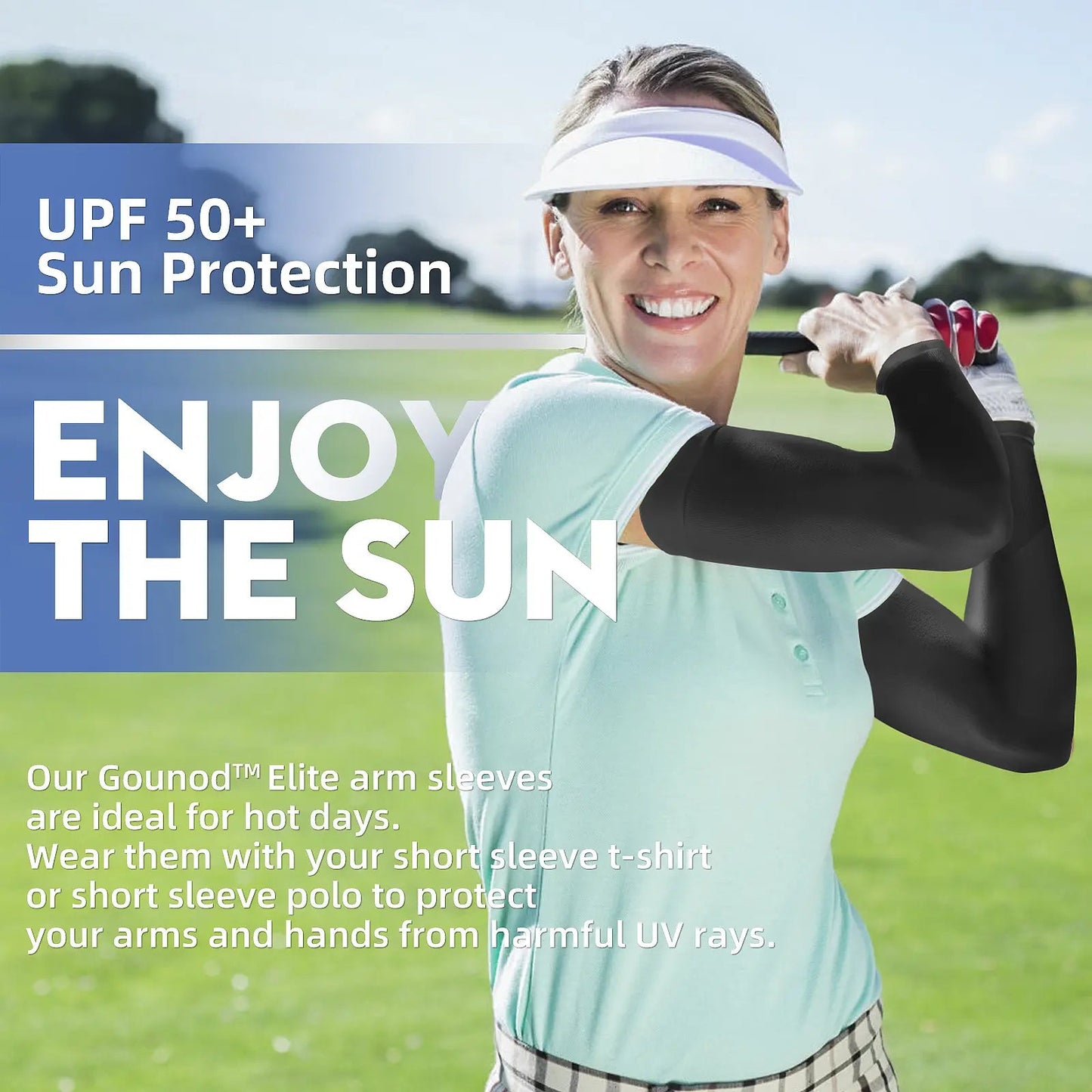 Arm Sun Sleeves Compression UV Protection Cooling for Men Women