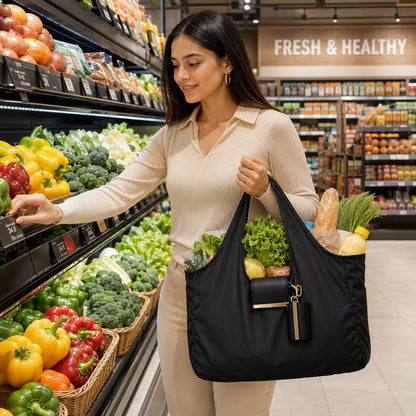 💥Buy three get one free👜 Foldable Keychain Tote Bag ✨ | 🛍️ Portable Reusable Shopping Bag 💕 Compact, Lightweight & Easy to Carry 🔑