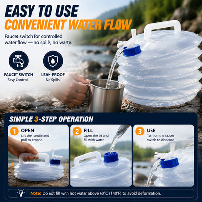 🚀 Ultra-Portable Retractable Water Storage Container ⛺ — Space-Saving Essential for Outdoor Camping! 🌟