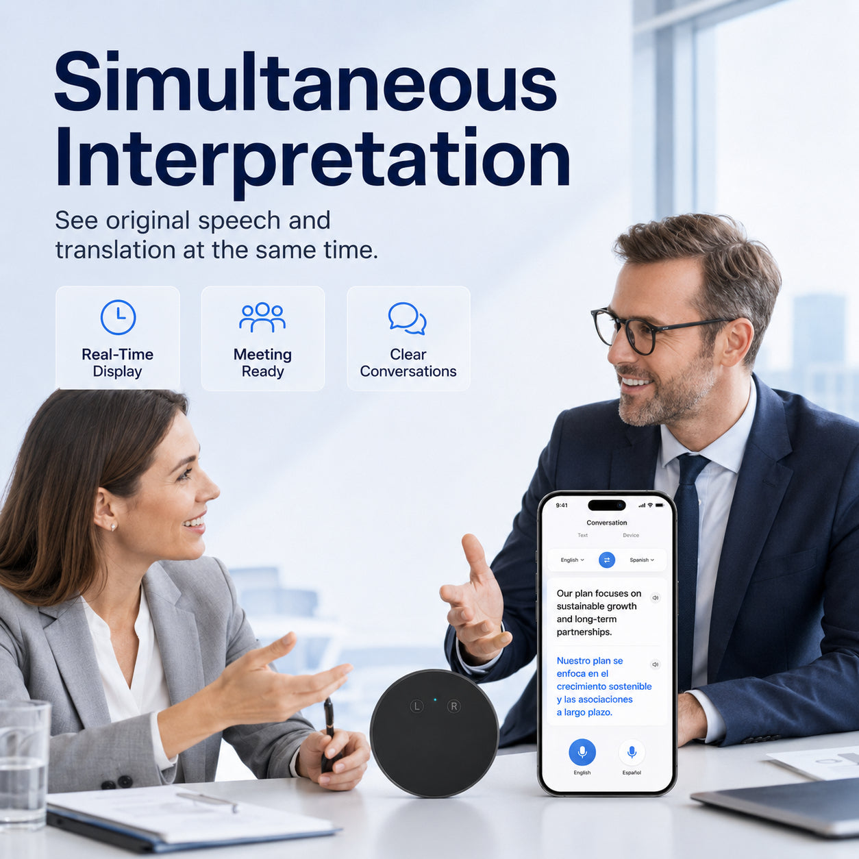 AI Pocket Translator – Real-Time Two-Way Voice Translation in 165+ Languages