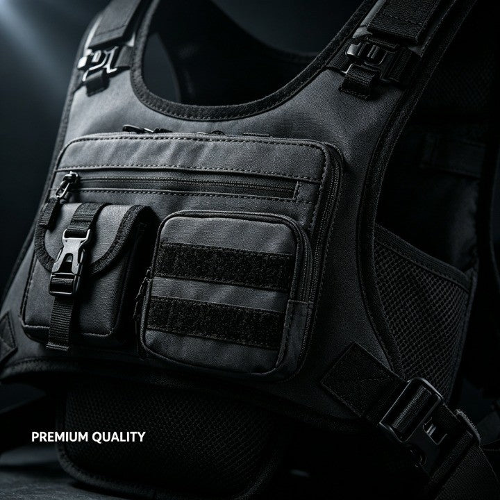 ✨Men’s 2L Tactical Hydration Running Vest – Lightweight Adjustable Chest Pack💧