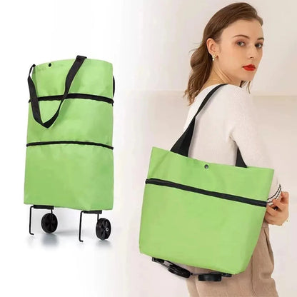 Foldable Rolling Grocery Bag🛒 Carry Less. Roll More. Shop Easier.