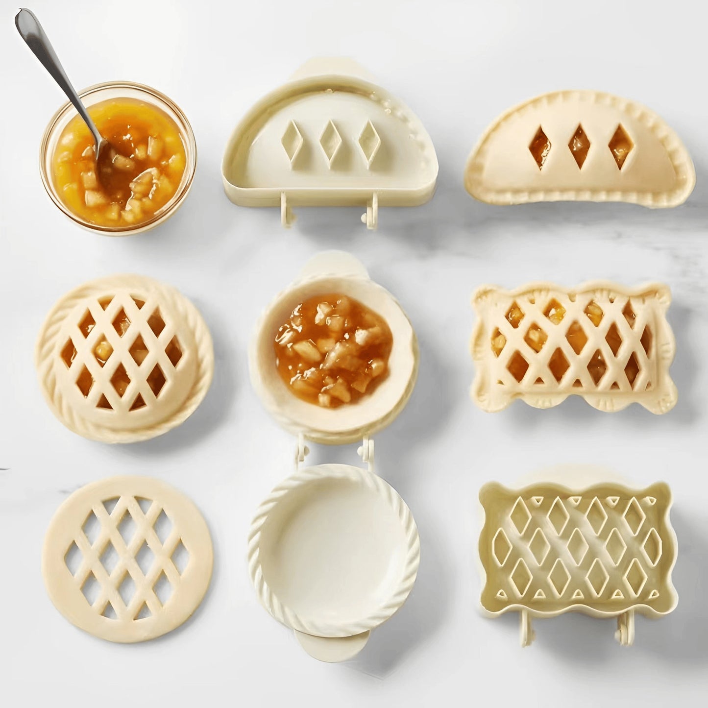 🔥3-Pack Non-Toxic Traditional Shape Hand Pie Bakery Molds