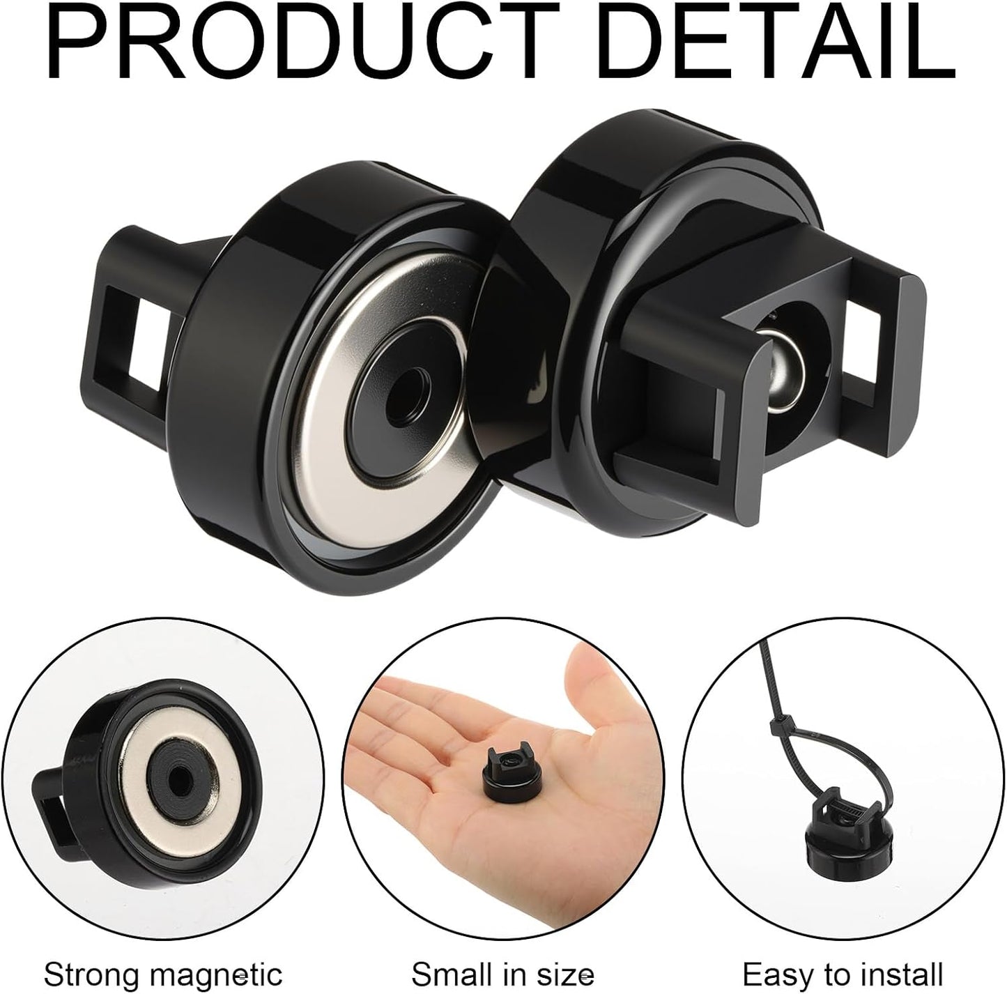 🔥🧲 12 Pack Heavy Duty Magnetic Zip Tie Mounts for Cable Management