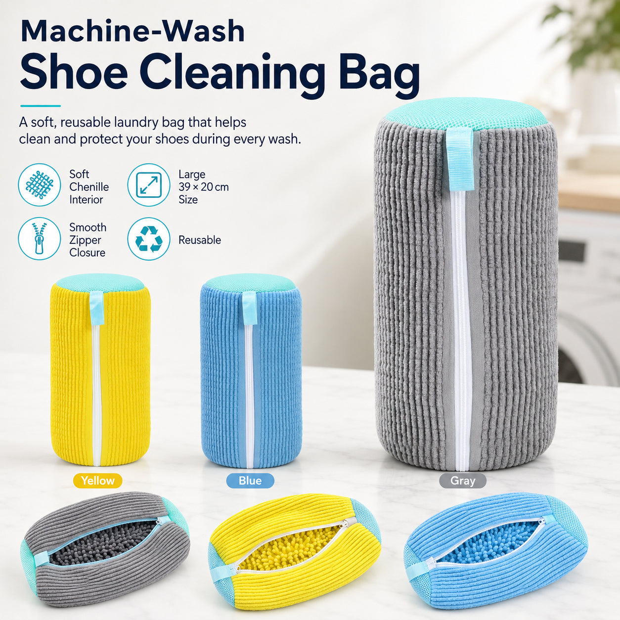 👟Machine-Wash Shoe Cleaning Bag
