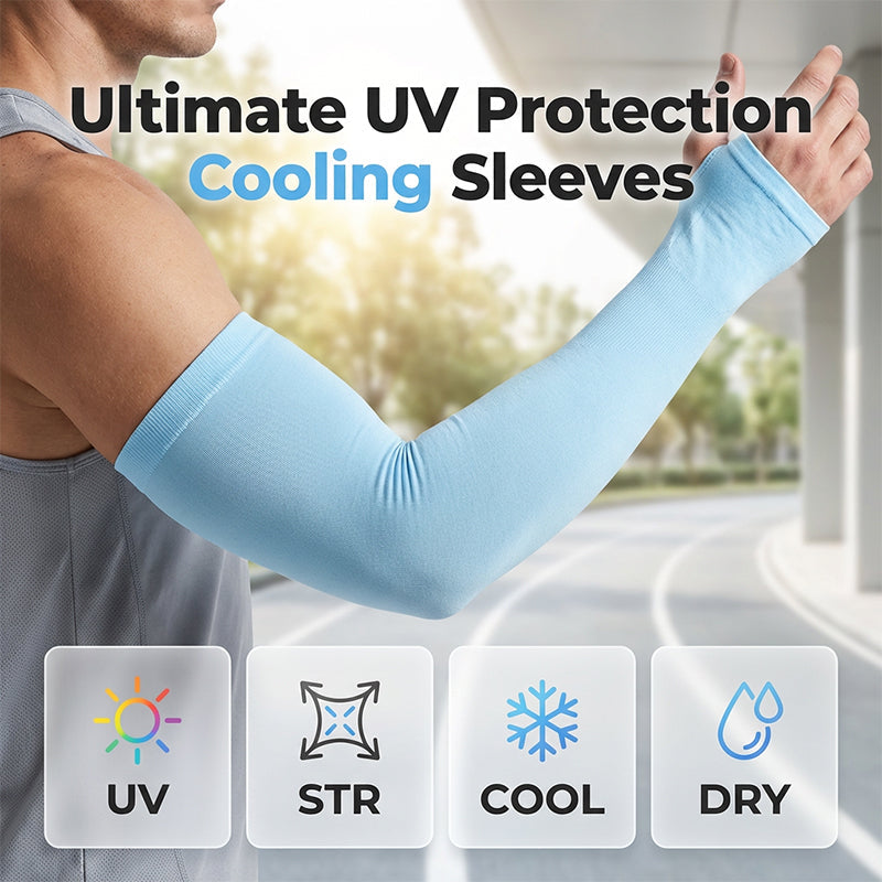 Unisex UV Protection Cooling Arm Sleeves Core Sun Protection Performance