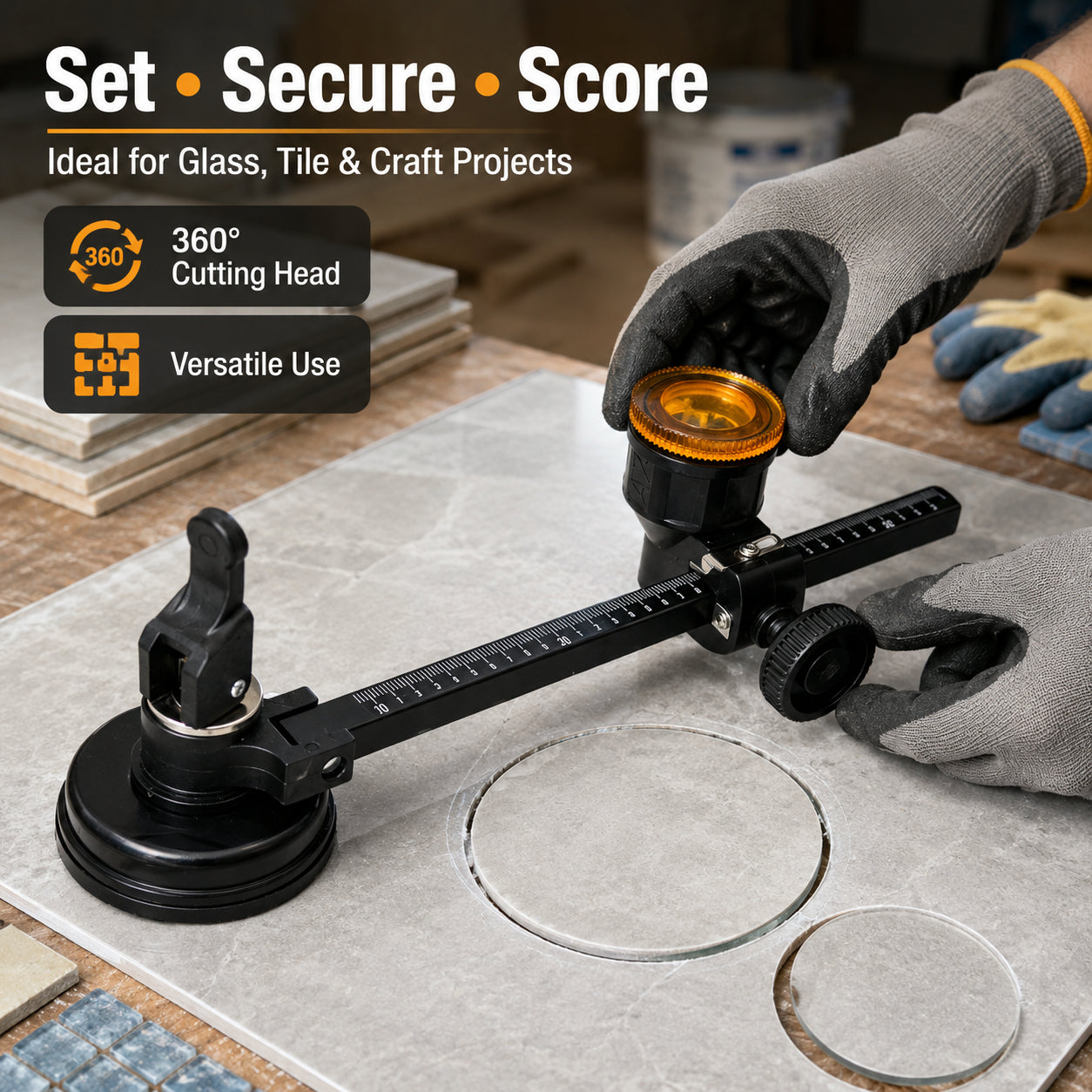 Glass Circle Cutter Tool for Tiles & Ceramics 🌟