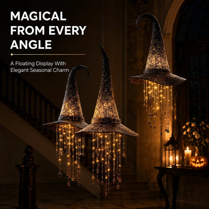 🍂 Lighted Witch Hat Hanging Chime Where Halloween Magic Meets Enchanted Glow