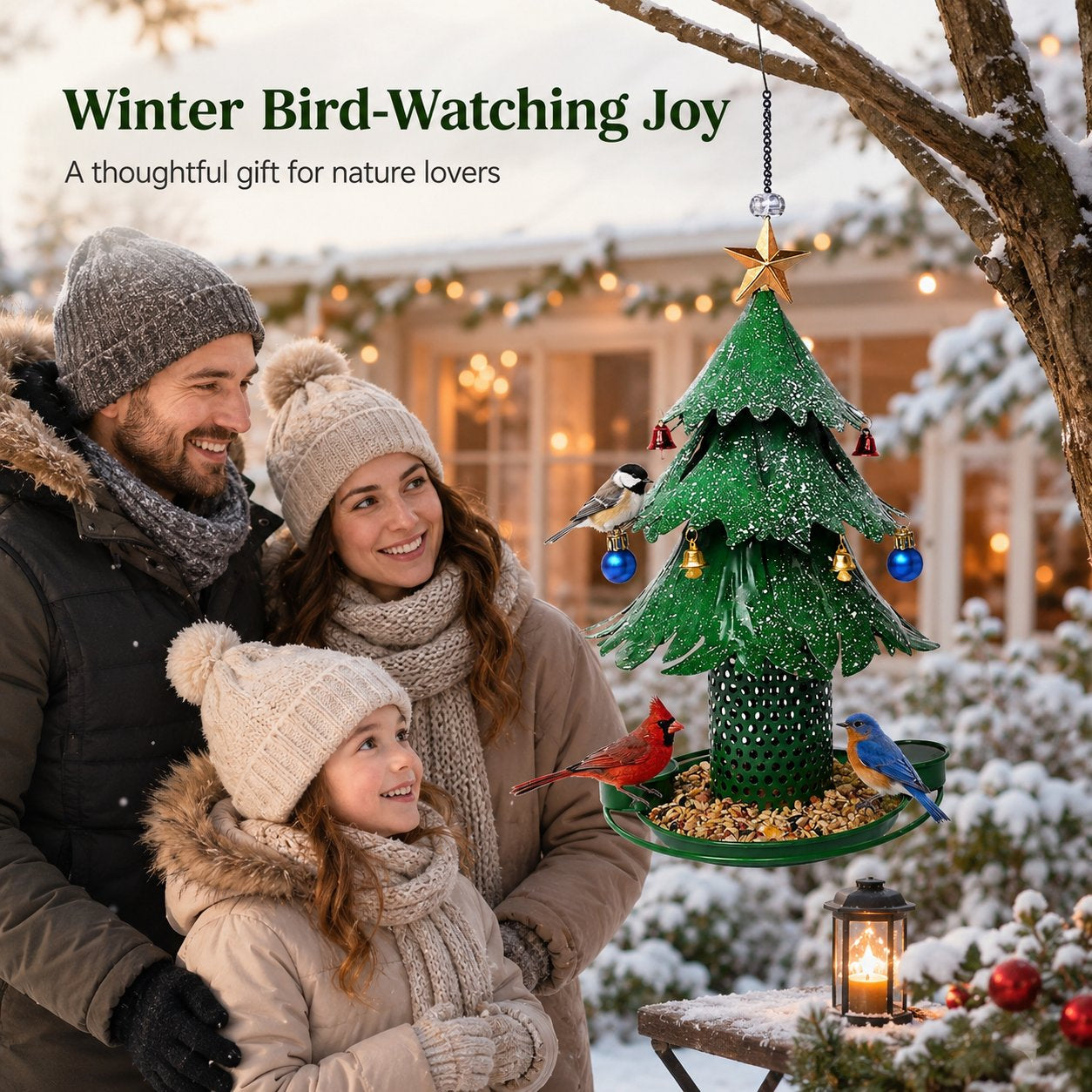 🎄Festive Christmas Tree Hanging Bird Feeder for Winter Garden And Outdoor Decor🐦‍⬛