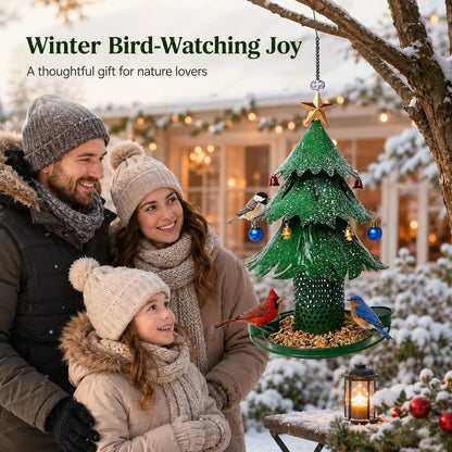 🎄Festive Christmas Tree Hanging Bird Feeder for Winter Garden And Outdoor Decor🐦‍⬛