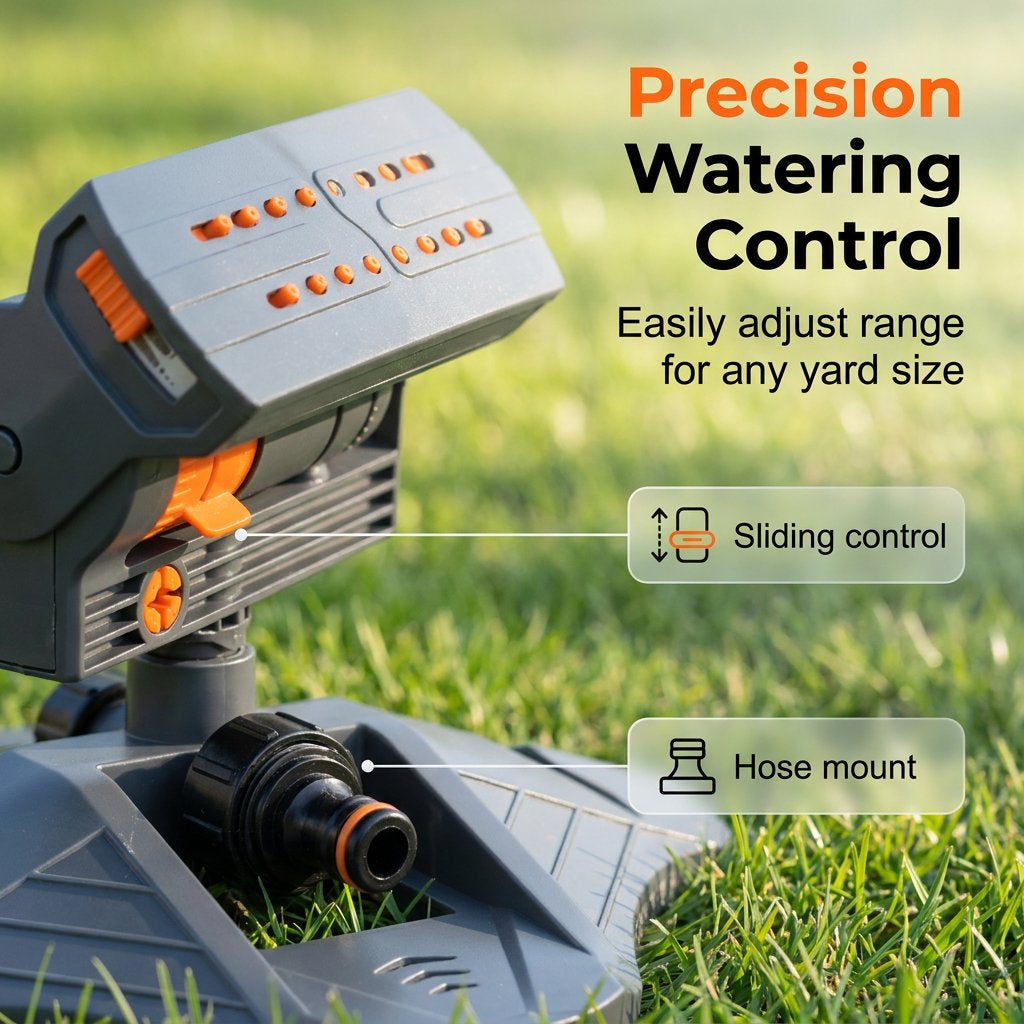 🌱 Adjustable Oscillating Sprinkler - Wide Coverage