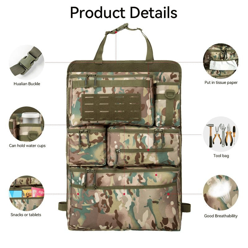 Tactical Car Seat Organizer – Keep Every Essential Ready 🚗