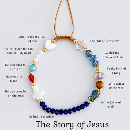 ✝️ Handmade Christian Gospel Beaded Bracelet – Inspirational Faith Story Jewelry Gift for Believers 💝