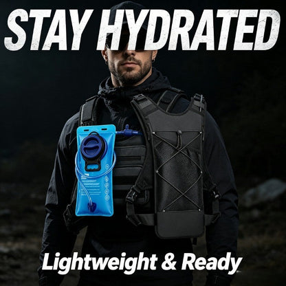 ✨Men’s 2L Tactical Hydration Running Vest – Lightweight Adjustable Chest Pack💧